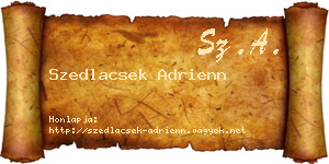 Szedlacsek Adrienn névjegykártya